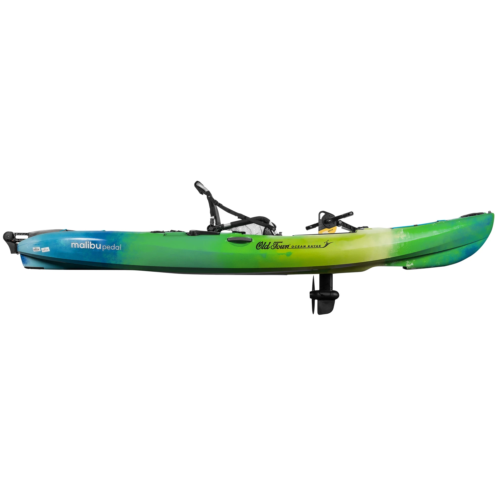 Ocean Kayak Malibu PDL - Ahi - Side View with Prop Down