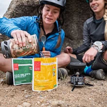 Adding hot water to a Good To-Go meal