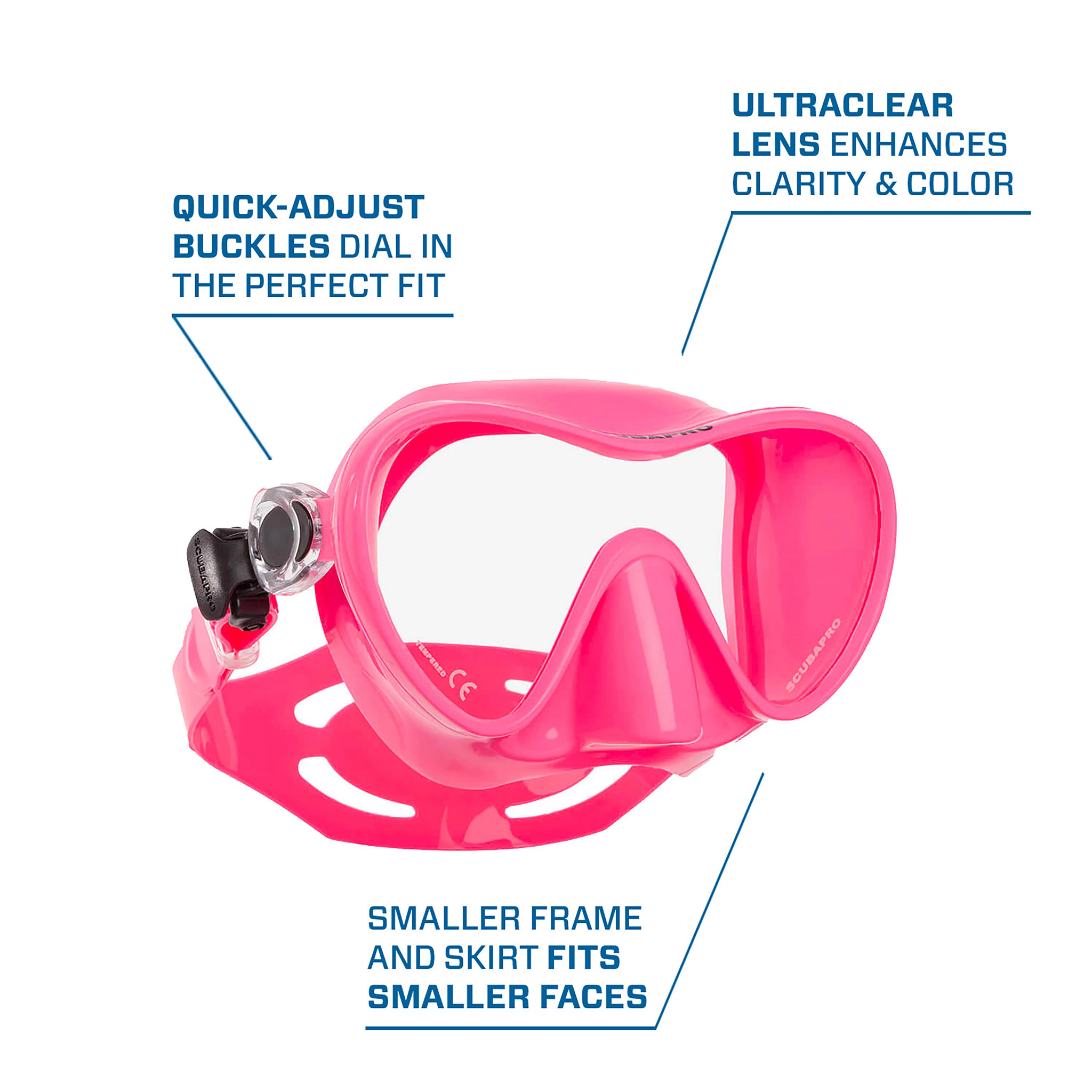 Trinidad 3 Dive Mask, Pink SCUBAPRO
