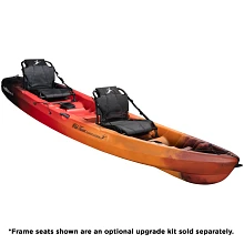 Old Town Ocean Kayak Malibu Two XL Lava Recreational Kayak - Angled View with Malibu Seat Upgrade