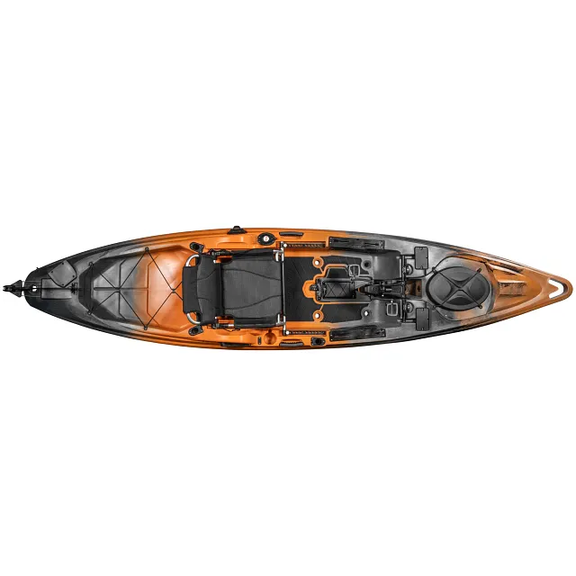 Top down view of the Old Town Sportsman BigWater PDL 132 fishing kayak