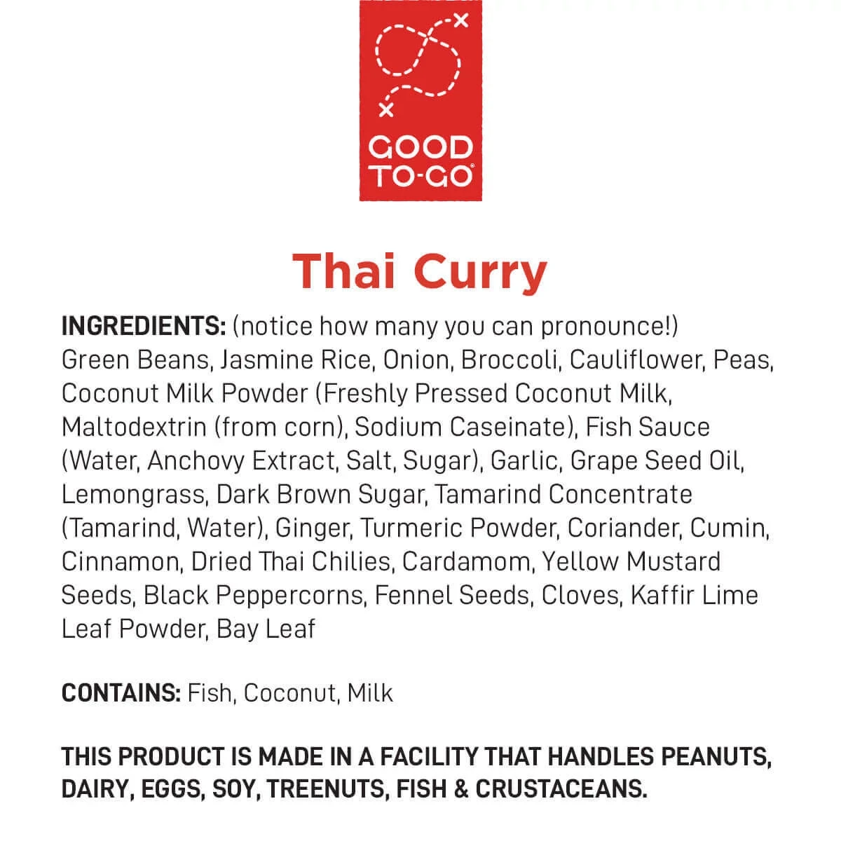 Good To-Go Thai Curry Ingredients