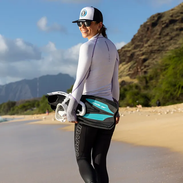 UPF 50 T-Flex Rash Guard, Long Sleeve, Women, Shade