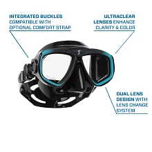 Zoom Dive Mask, Turquoise