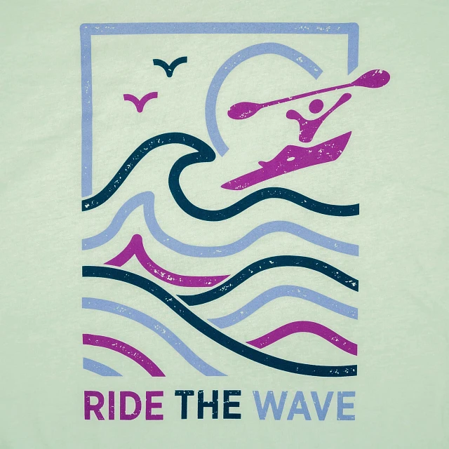 Ocean Kayak Ride The Wave T-Shirt - Front Logo