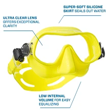 Steel Pro Dive Mask, Yellow