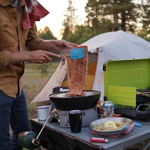 Cooking salmon on the Gonzo Grill