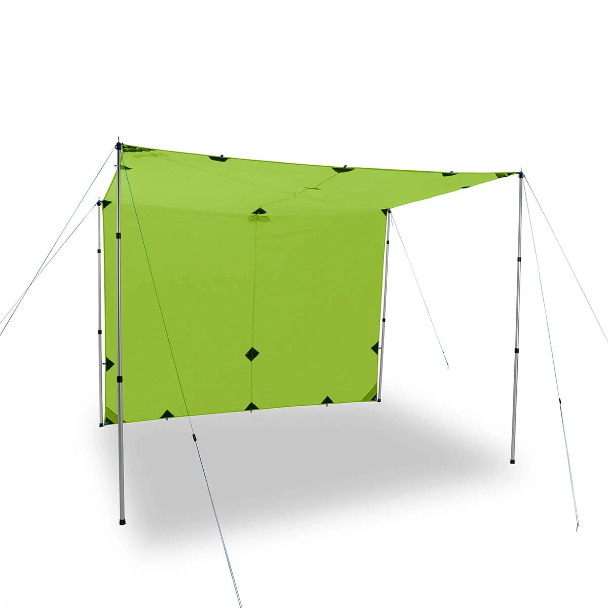 Trail Fly pitch configuration option for wind protection and shade. Poles sold separately.