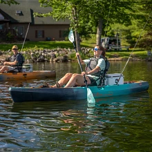 Paddling in the Old Town Sportsman 106 kayak