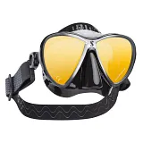 Synergy 2 Twin Trufit Dive Mask, w/Comfort Strap, Black/Silver Mirrored