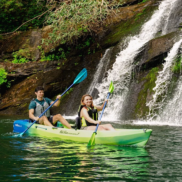 Paddling in the Old Town Ocean Kayak Malibu Two XL kayak