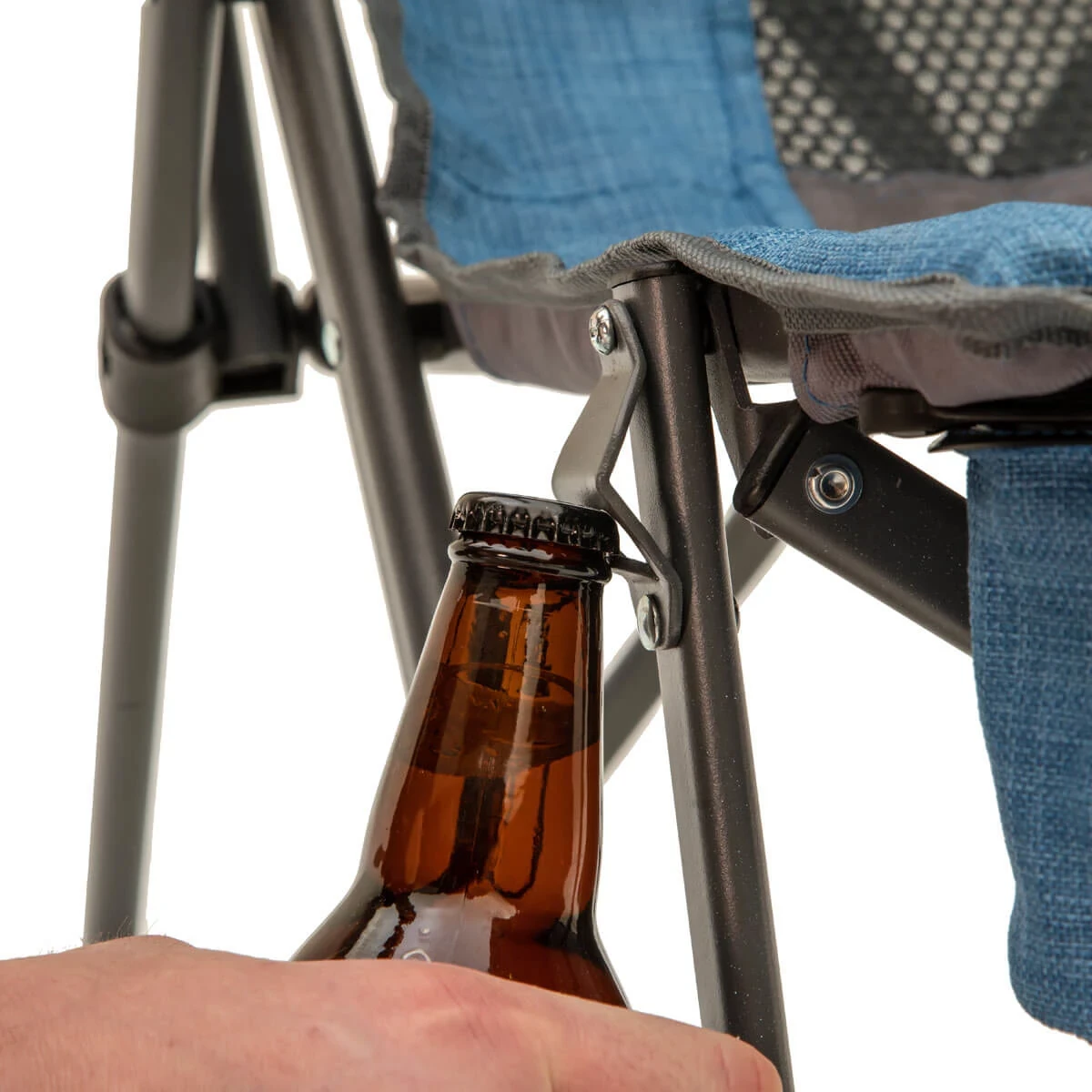 Close up image of the Camp Chair bottle opener
