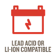 Lead Acid or Li-Ion Compatible