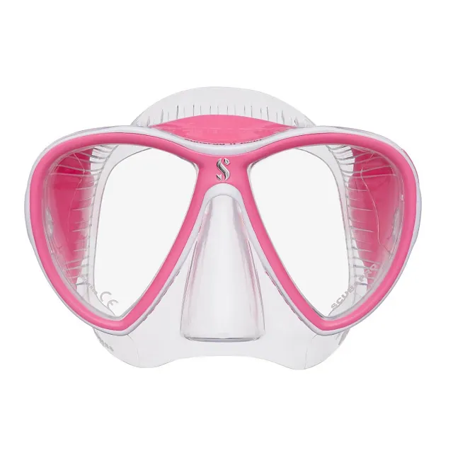 Synergy 2 Twin Trufit Dive Mask, Clear/White-Pink