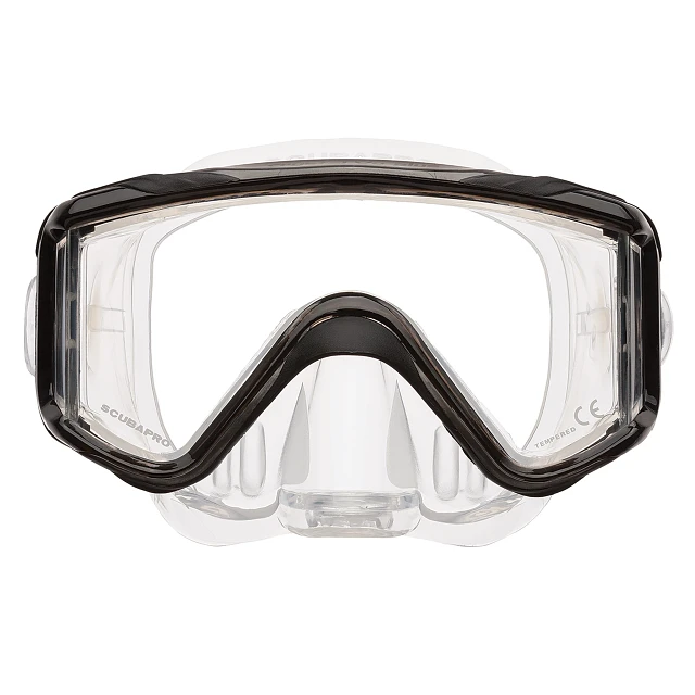 Crystal Vu Plus Dive Mask, Black, w/ Purge