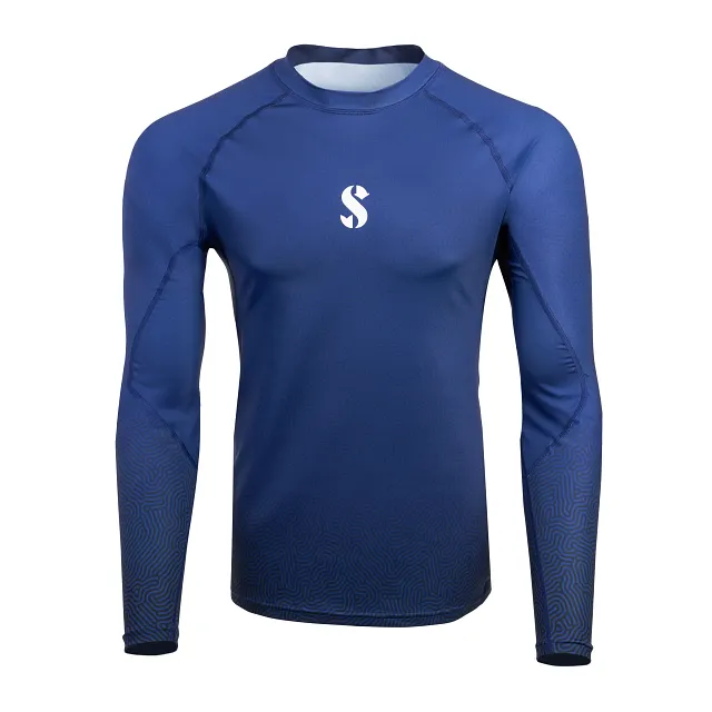 UPF 50 T-Flex Loose-Fit Rash Guard, Long Sleeve, Men, Marine
