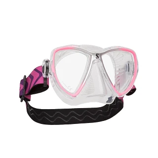 24.716.730, Synergy Mini Dive Mask, Clear Skirt, Clear/Pink/Silver