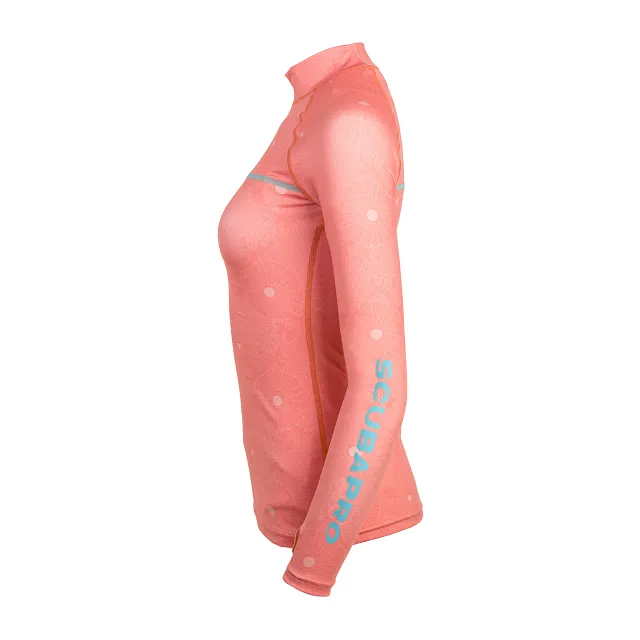 UPF 50 T-Flex Rash Guard, Long Sleeve, Women, Coral