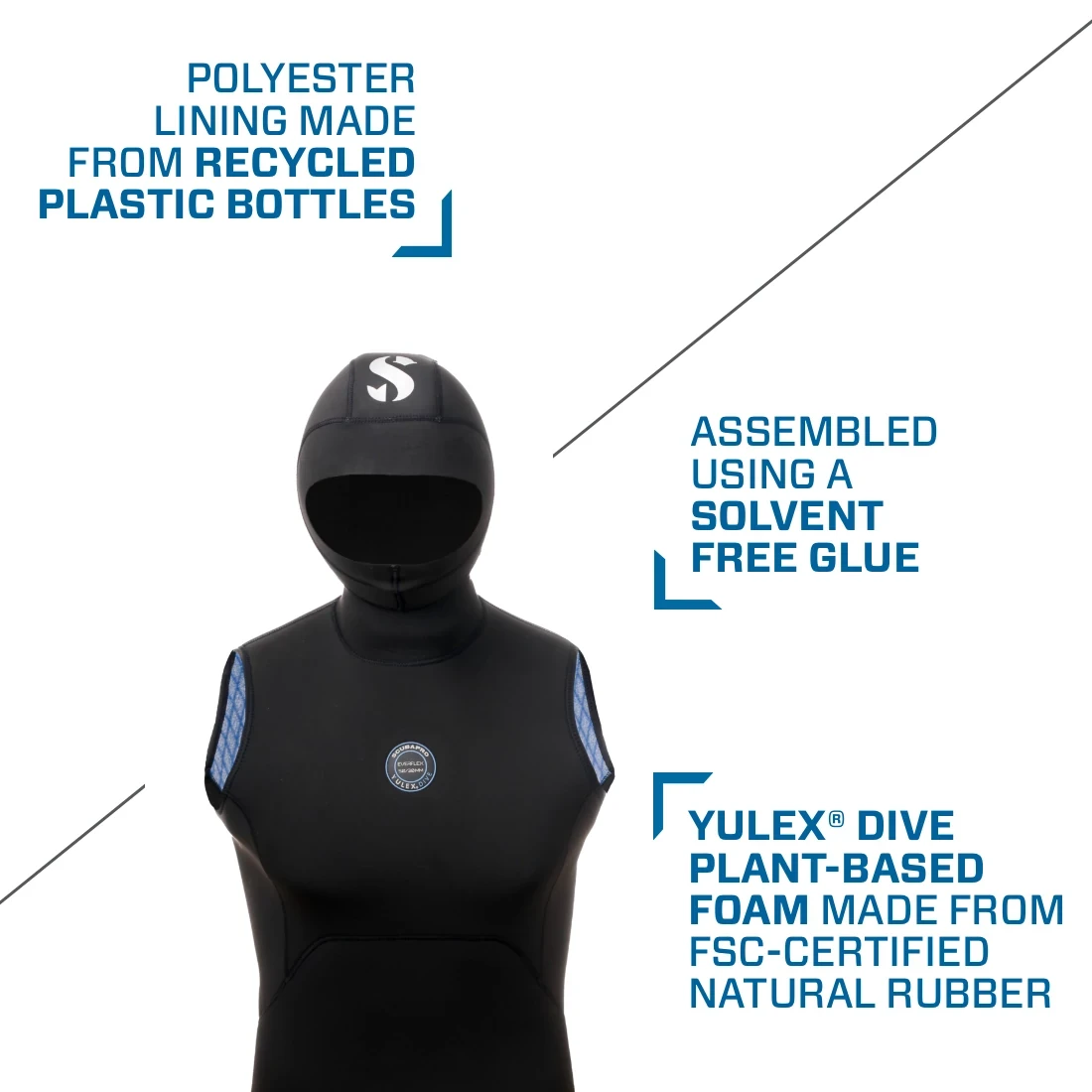 Everflex YULEX® Dive Hooded Vest, Men, 5/3mm