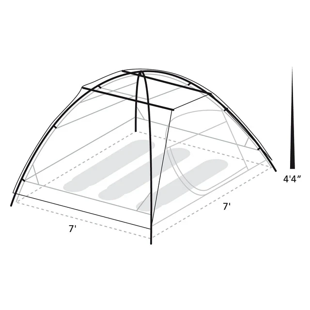 Tetragon HD 3 person tent spec diagram