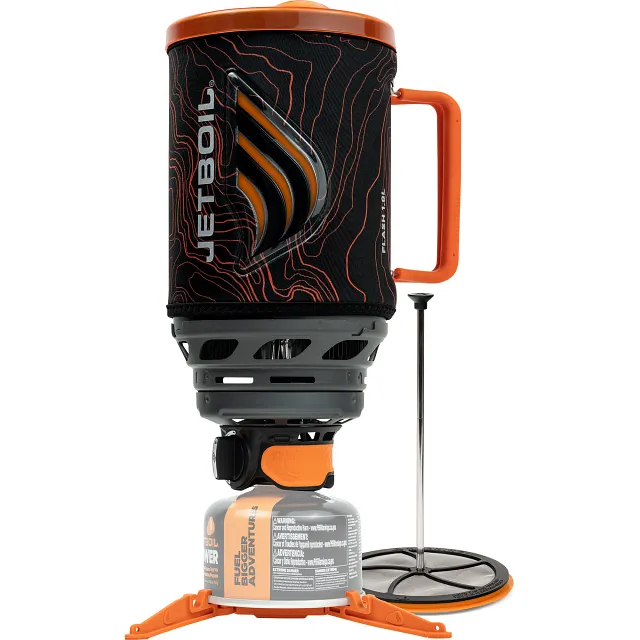 Fully assembled Jetboil Flash Java 1.8L Fast Boil System with Silicone Coffee Press