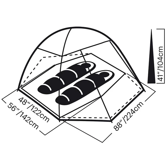 Summer Pass 2 tent spec diagram