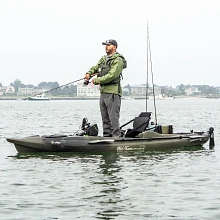 Fishing from the Old Town Sportsman BigWater ePDL+ 132 fishing kayak