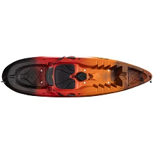 Old Town Ocean Kayak Malibu 9.5 lava Recreational Kayak - Top Down View