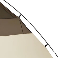 Clips attach tent body to poles