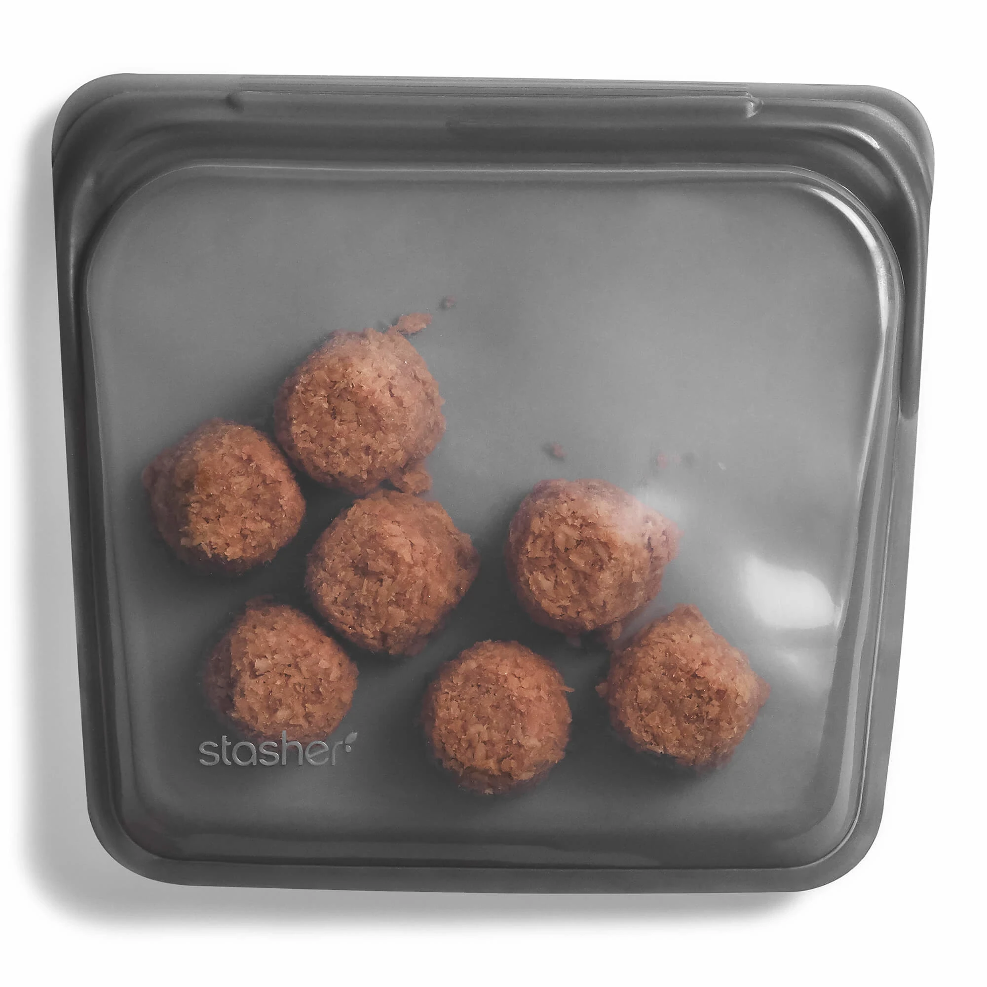 Balls of food in Ash Stasher Sandwich Bag
