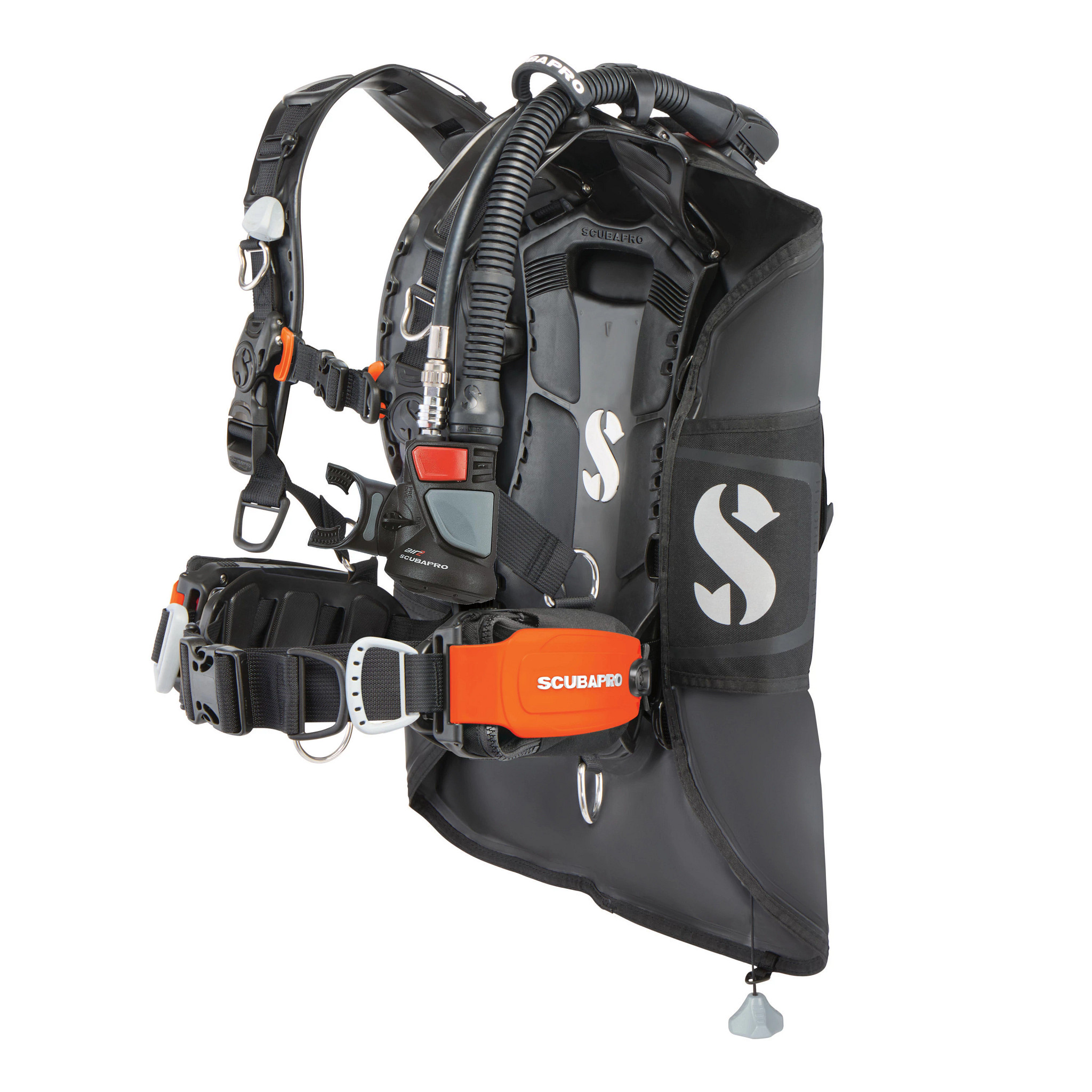 Hydros Pro 2 BCD, W/AIR 2, Black/Blue, XL-2XL - SCUBAPRO