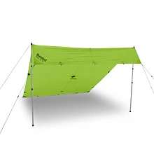 Trail Fly 14 pitch configuration option for shelter and shade. Poles sold separately.