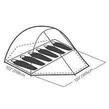 X-Loft 6 tent spec diagram