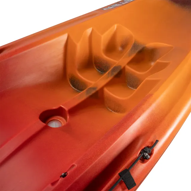 Molded footwell on Old Town Twister kayak
