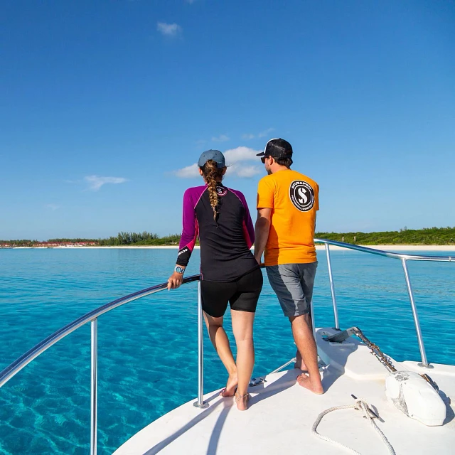 Orange Crew T-Shirt, Men, Boat.