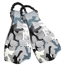 Jet Fin w/ Spring Heel Strap, White Camo