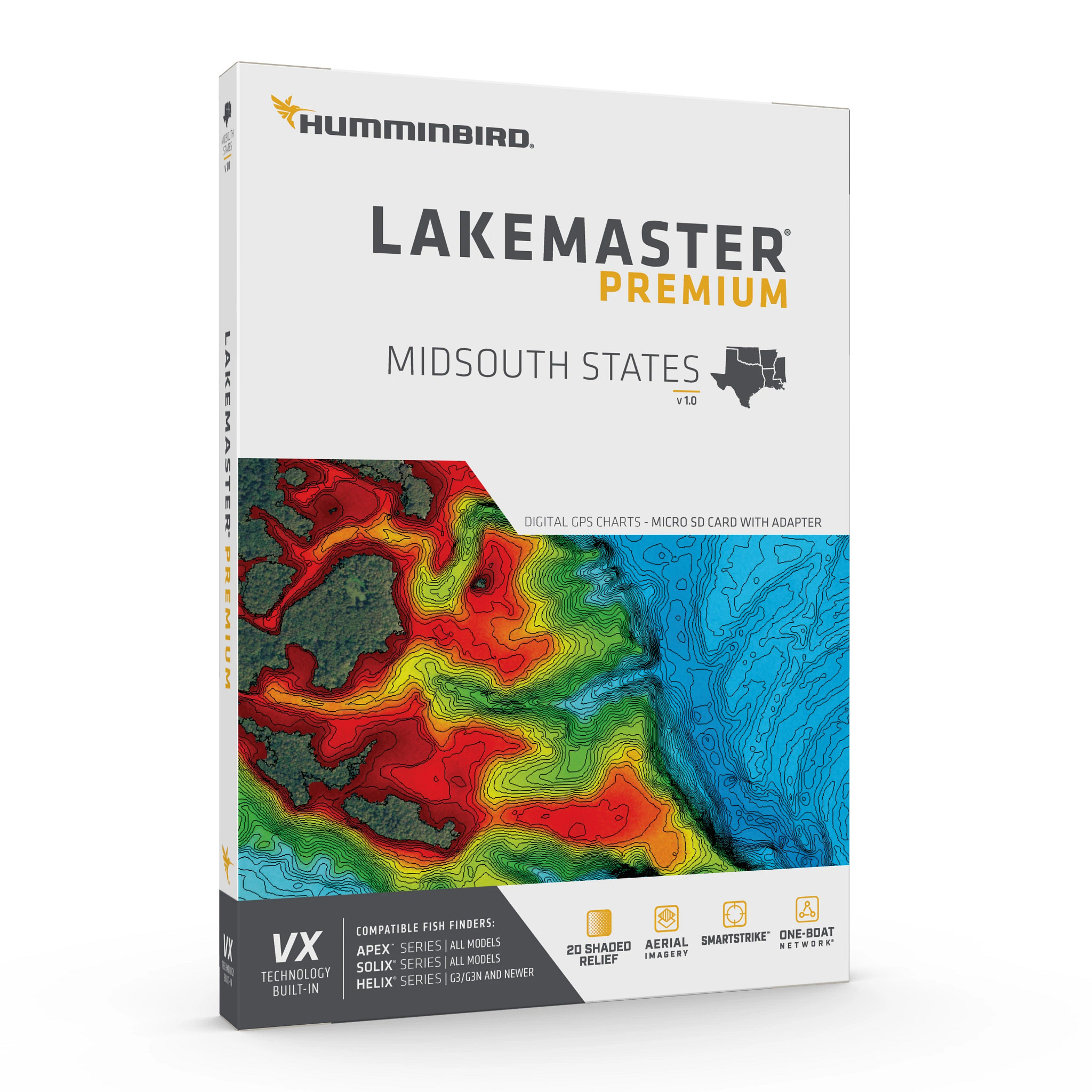 LakeMaster Premium Midsouth States V1 Humminbird