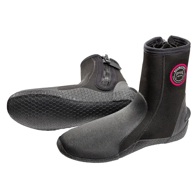 Base Boot, 4mm, Schwarz, XS - Vorderansicht und Ansicht der Laufsohle