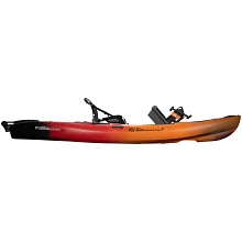 Old Town Ocean Kayak Malibu PDL Lava Recreational Kayak - Side View with Prop Up