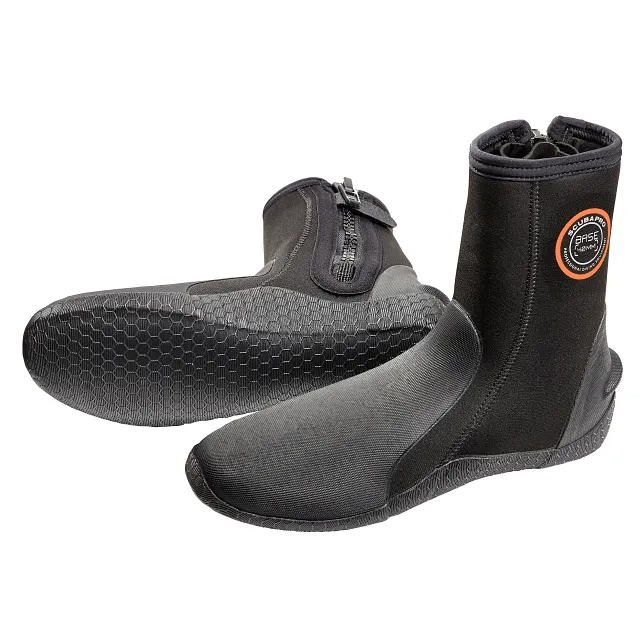 Base Boot, 4mm, Schwarz, XL - Vorderansicht und Ansicht der Laufsohle
