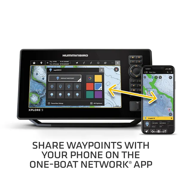 ICE XPLORE 9 and MEGA Live 2 Bundle - Waypoints and One-Boat Network App