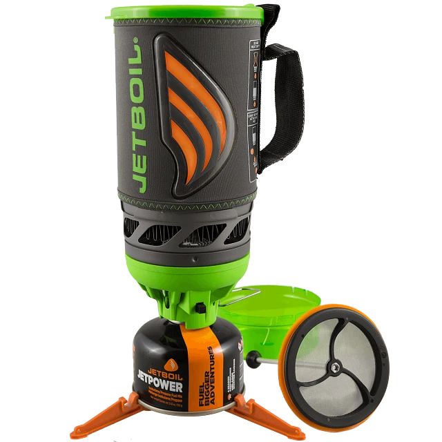 Jetboil Flash Java Ecto with coffee press included in Caffeine Fiend Gift Bundle