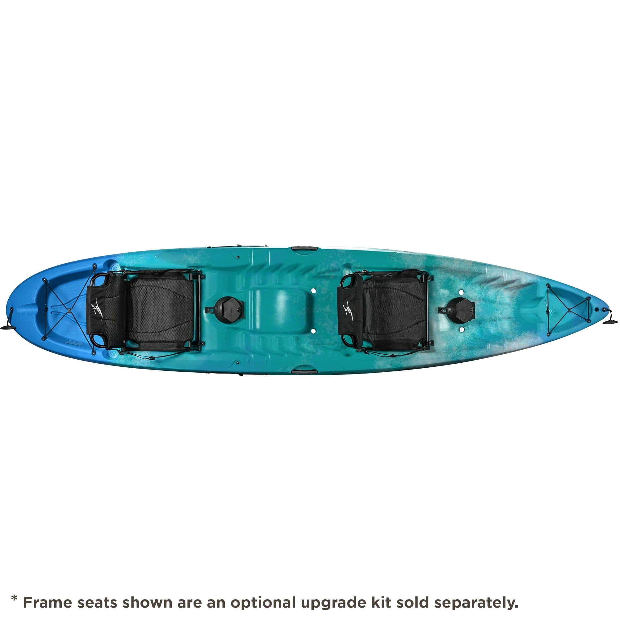 Ocean Kayak Malibu Two XL - Seaglass - Top View with frame seat upgrade