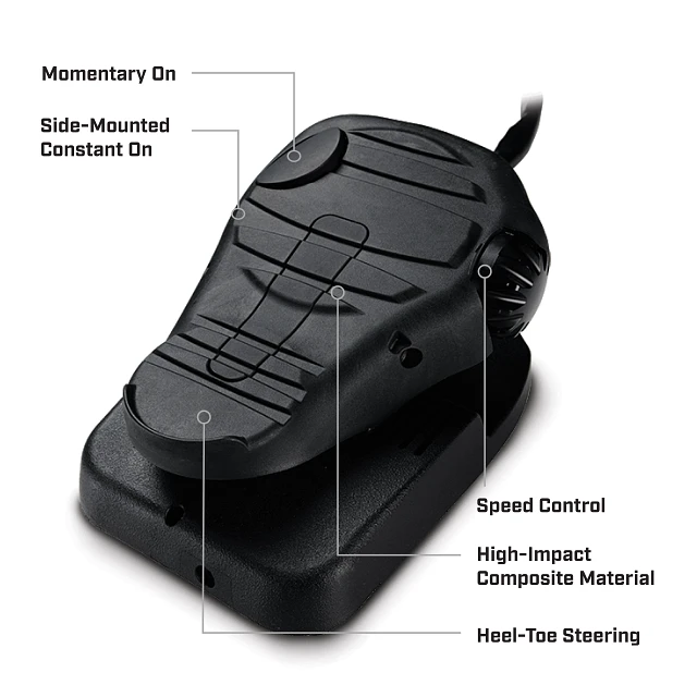 Maxxum foot pedal with feature callouts