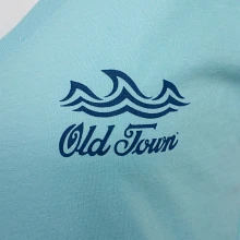 Closeup of Logo on Old Town Waves Women's T-Shirt