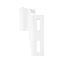 Back view of white, Raptor 4" port jack plate bracket