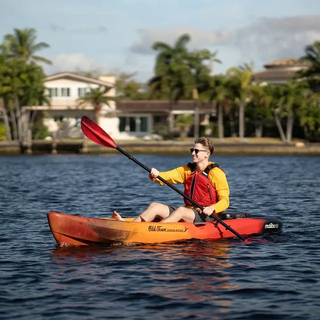 Paddling in the Old Town Ocean Kayak Malibu 11.5