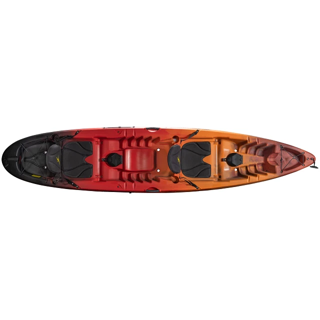 Old Town Ocean Kayak Malibu Two XL Lava Recreational Kayak - Top Down View