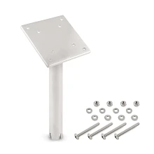 12-in Stainless Steel Gimbal Mount with screws, nuts, and washers for mounting
