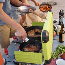 Cooking dinner on the Spire LX Camp Stove